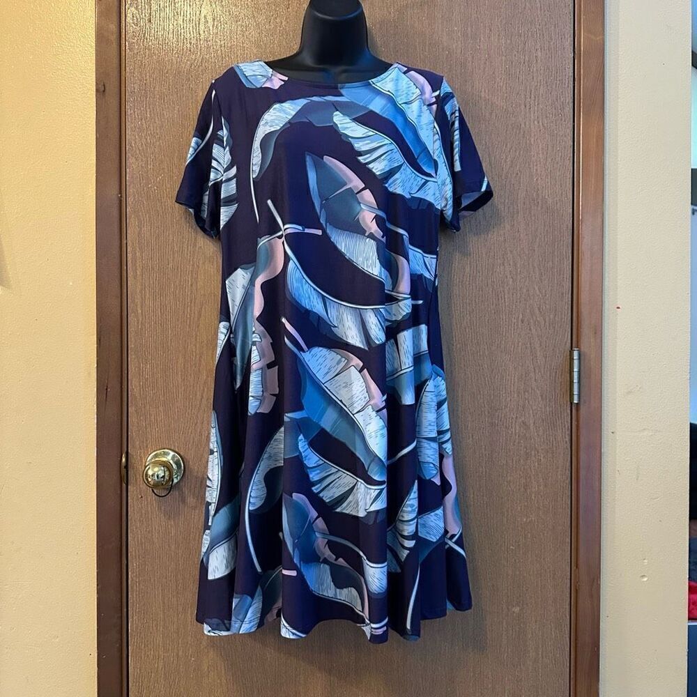 Yelete | Crew Neck Short Sleeve Midi Dress | Women size XL